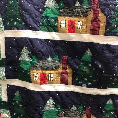 Winter Holiday Cabin Quilt