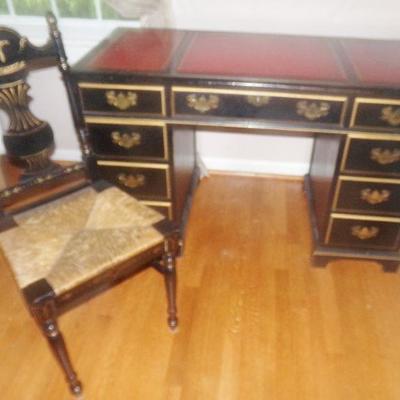 LOT 2  ORNATE WRITING DESK AND CHAIR