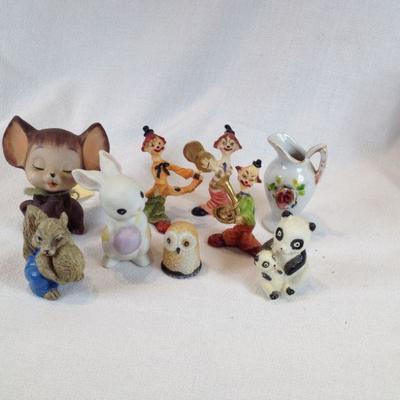 Clowns and Miniature China Figurines