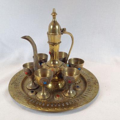 Brass Persian/Turkish Coffee Set