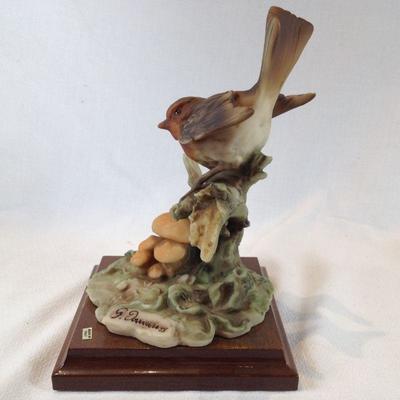Bird with Mushrooms
