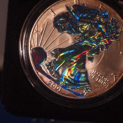 2001 Silver Hologram American Eagle 130