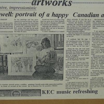 THREE ORIGINAL PAINTINGS BY RENOWNED CANADIAN ARTIST, VAL SEWELL. 