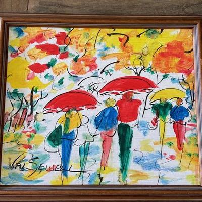 THREE ORIGINAL PAINTINGS BY RENOWNED CANADIAN ARTIST, VAL SEWELL. 