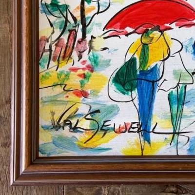 THREE ORIGINAL PAINTINGS BY RENOWNED CANADIAN ARTIST, VAL SEWELL. 