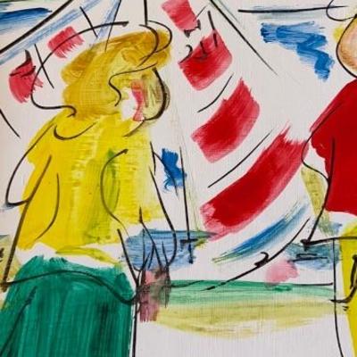 THREE ORIGINAL PAINTINGS BY RENOWNED CANADIAN ARTIST, VAL SEWELL. 