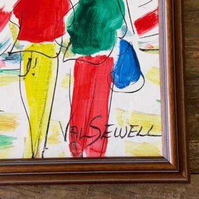THREE ORIGINAL PAINTINGS BY RENOWNED CANADIAN ARTIST, VAL SEWELL. 