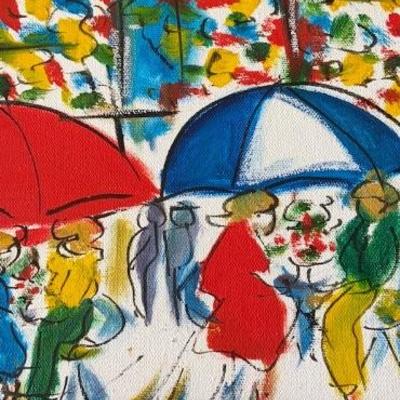 THREE ORIGINAL PAINTINGS BY RENOWNED CANADIAN ARTIST, VAL SEWELL. 