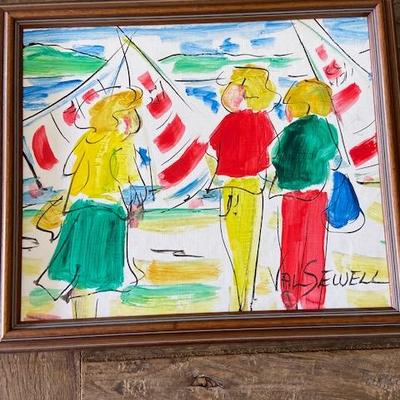 THREE ORIGINAL PAINTINGS BY RENOWNED CANADIAN ARTIST, VAL SEWELL. 