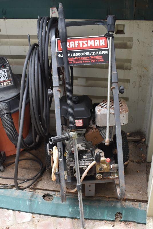 Lot 63, Craftsman 6.5 Horsepower 2500 psi, High Power Pressure Washer