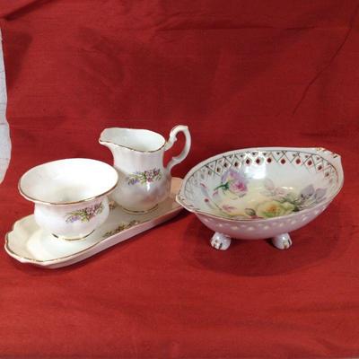 Bone China Cream & Sugar with Bowl