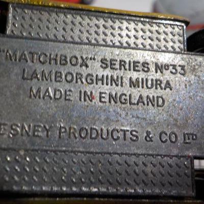 Match box " Lamborghini Miura" No. 33, VW 1976, Ferrari Testarossa