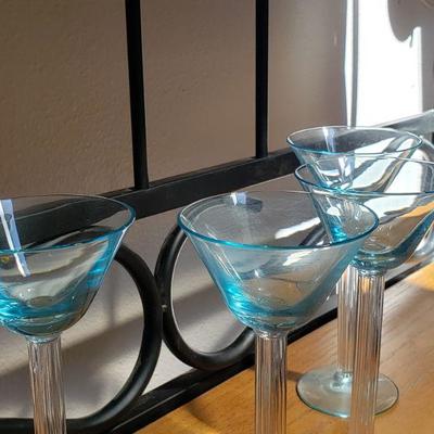 Lot 7: Vintage Mid Century Modern Blue Glasses