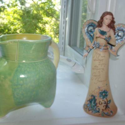 LOT 102  WATER PITCHER AND ANGEL