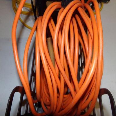 LOT `137  OUTDOOR EXTENSION CORD & JUMPER CABLES