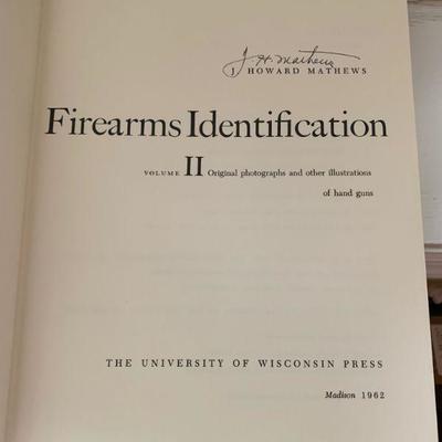 Firearms Identification Volume 1 & 2 signed 