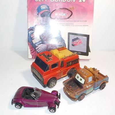 From the cars movie and a vintage Jeff Gordan Picture.