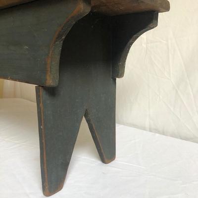 Lot 113 - Vintage Bench, Coat Rack, Wall Hooks