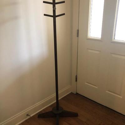 Lot 113 - Vintage Bench, Coat Rack, Wall Hooks