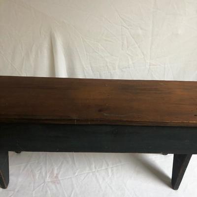 Lot 113 - Vintage Bench, Coat Rack, Wall Hooks