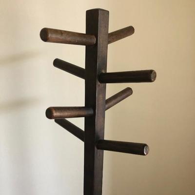 Lot 113 - Vintage Bench, Coat Rack, Wall Hooks