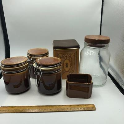 Vintage Canister and Kitchen Decor Lot
