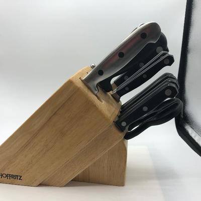 Knife Set with Wood Knife Block