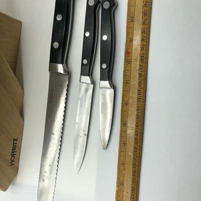 Knife Set with Wood Knife Block