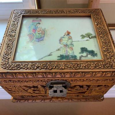 Asian Hand Carved & Painted Artifact 