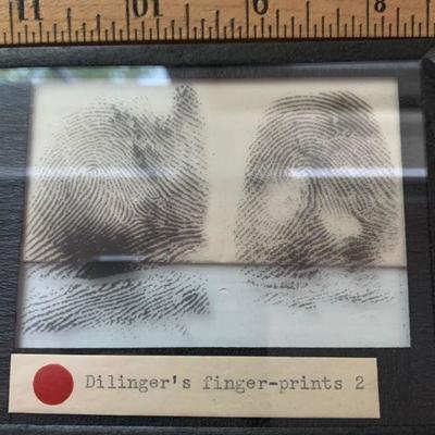 John Dillinger's Morgue Fingerprint glass slides / The Real Deal