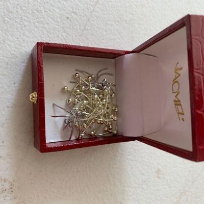Small Jewelry box with Sterling earrings 