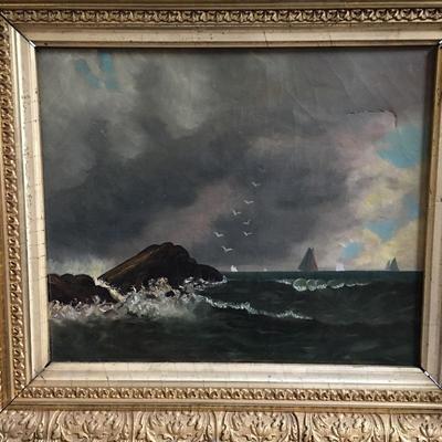 Lot 120 - Vintage Frame & Painting 