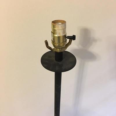 Lot 121 - Metal Floor Lamp & Pair of Small Table Lamps