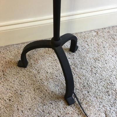 Lot 121 - Metal Floor Lamp & Pair of Small Table Lamps