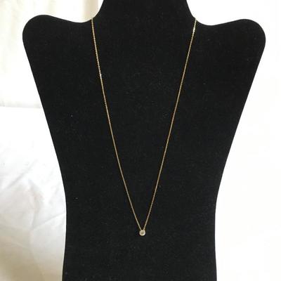 Lot 128 - Pair of 14K Necklaces with Pendants 