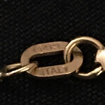 Lot 128 - Pair of 14K Necklaces with Pendants 