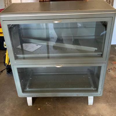 MCM double glass door file cabinet #3