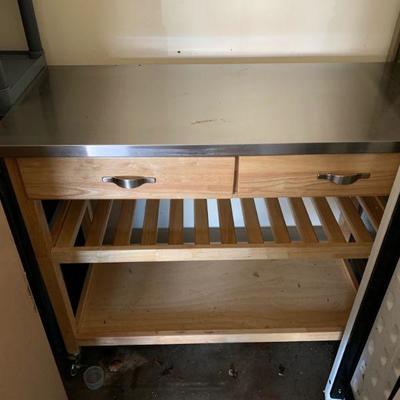 Nice stainless top prep table for kitchen
