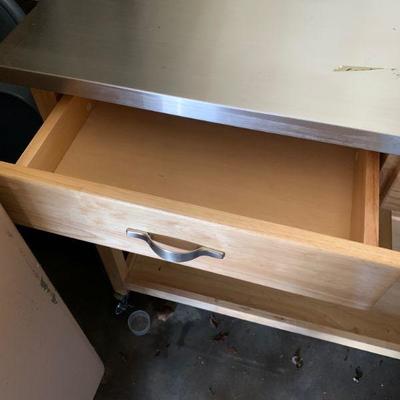 Nice stainless top prep table for kitchen