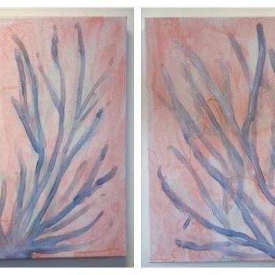 LOT#98: 2 Coral Themed Paintings