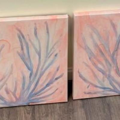 LOT#98: 2 Coral Themed Paintings
