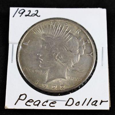 LOT#2: 1922 Peace Dollar