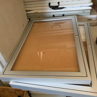 Two aluminum display cases 