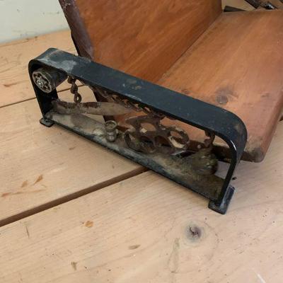 Upcycled weapon bench / book shelf