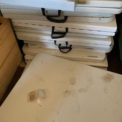 5 six foot folding tables