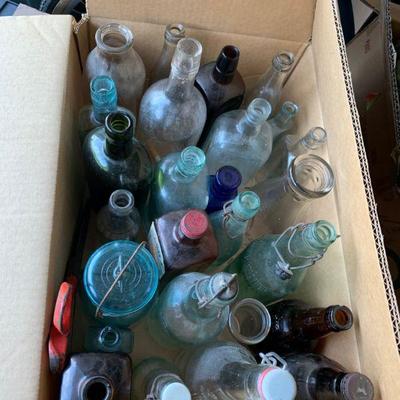 Large box of really nice vintage bottles