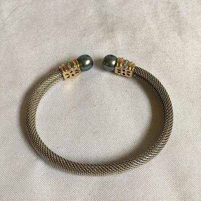 Lot 144 - 14K & Sterling Bracelet & Earrings 