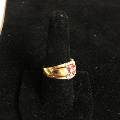 Lot 145 - Ruby & Diamond 14K Ring