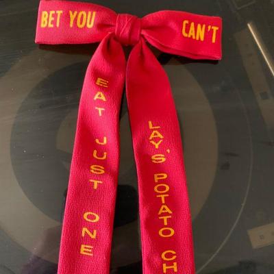"Bet you can't eat just one" Lay's bow tie