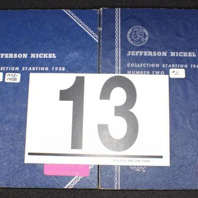 LOT#13: Incomplete Jefferson Nickel Books 1938-1995